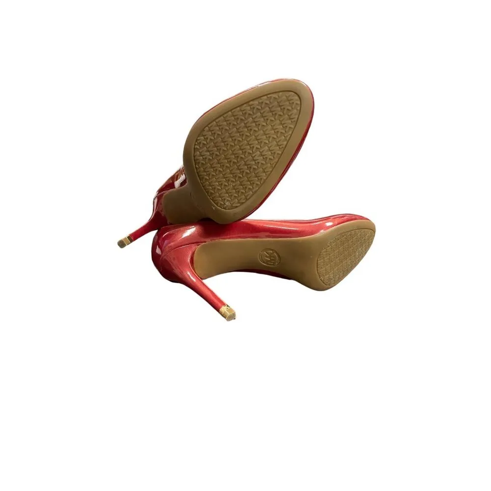 Michael Kors Women’s Red Shoes/Pumps/Heels Size 6 Patent Leather SKU 1664 - Image 5