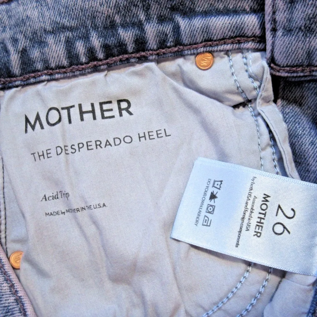 NWT Mother Desperado Heel in Acid Trip Paisley Purple Bootcut Jeans 26 - Image 8
