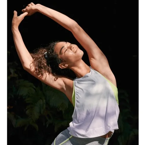 FP Movement Free People Rise & Run Sports Bra Tank White/Green Large (12/14) NWT - Image 2