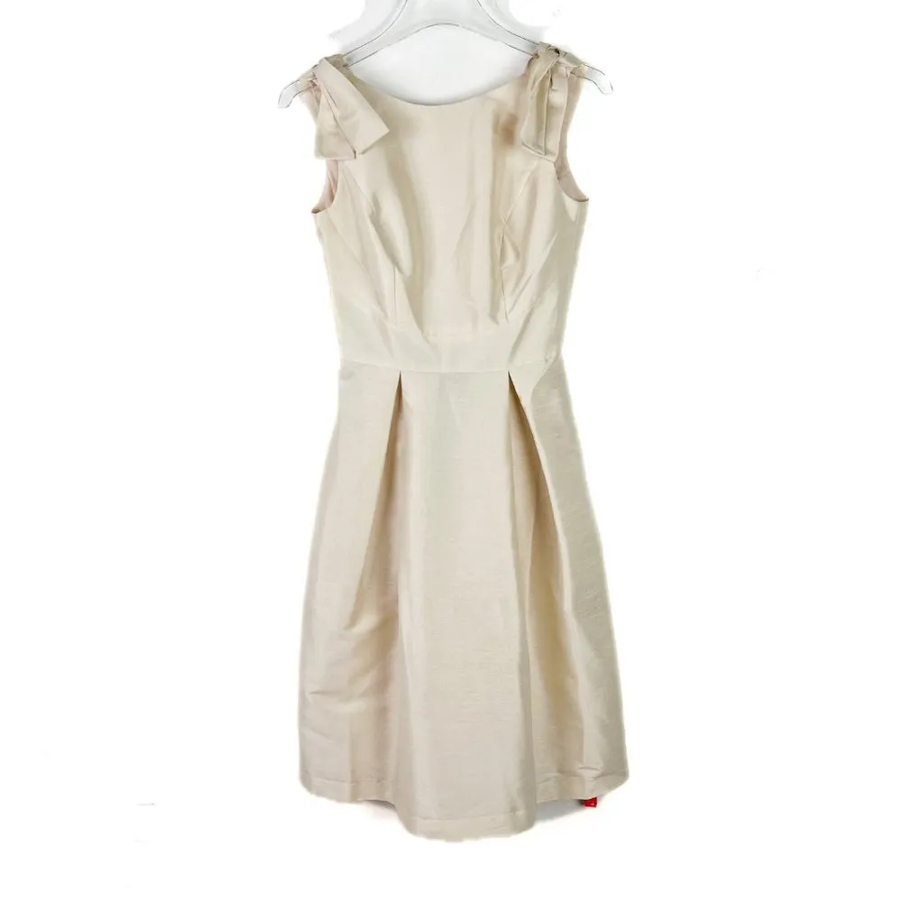 NWT Alfred Sung Dupioni Sleeveless Short Cocktail Dress with Bow Size 2 D626 - Image 2