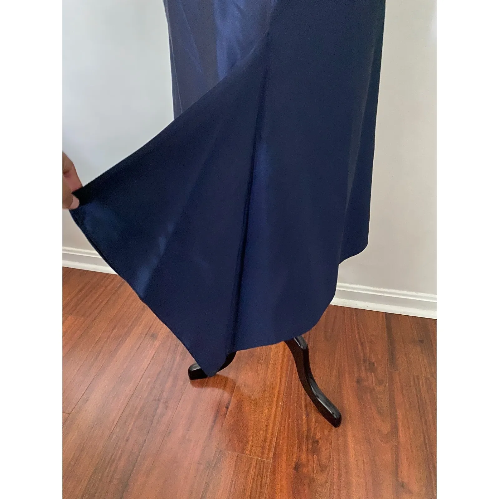 VTG Elizeh Lily & Taylor Blue Shiny 2 Piece Skirt Set Jacket Womens USA Sz 12 - Image 7