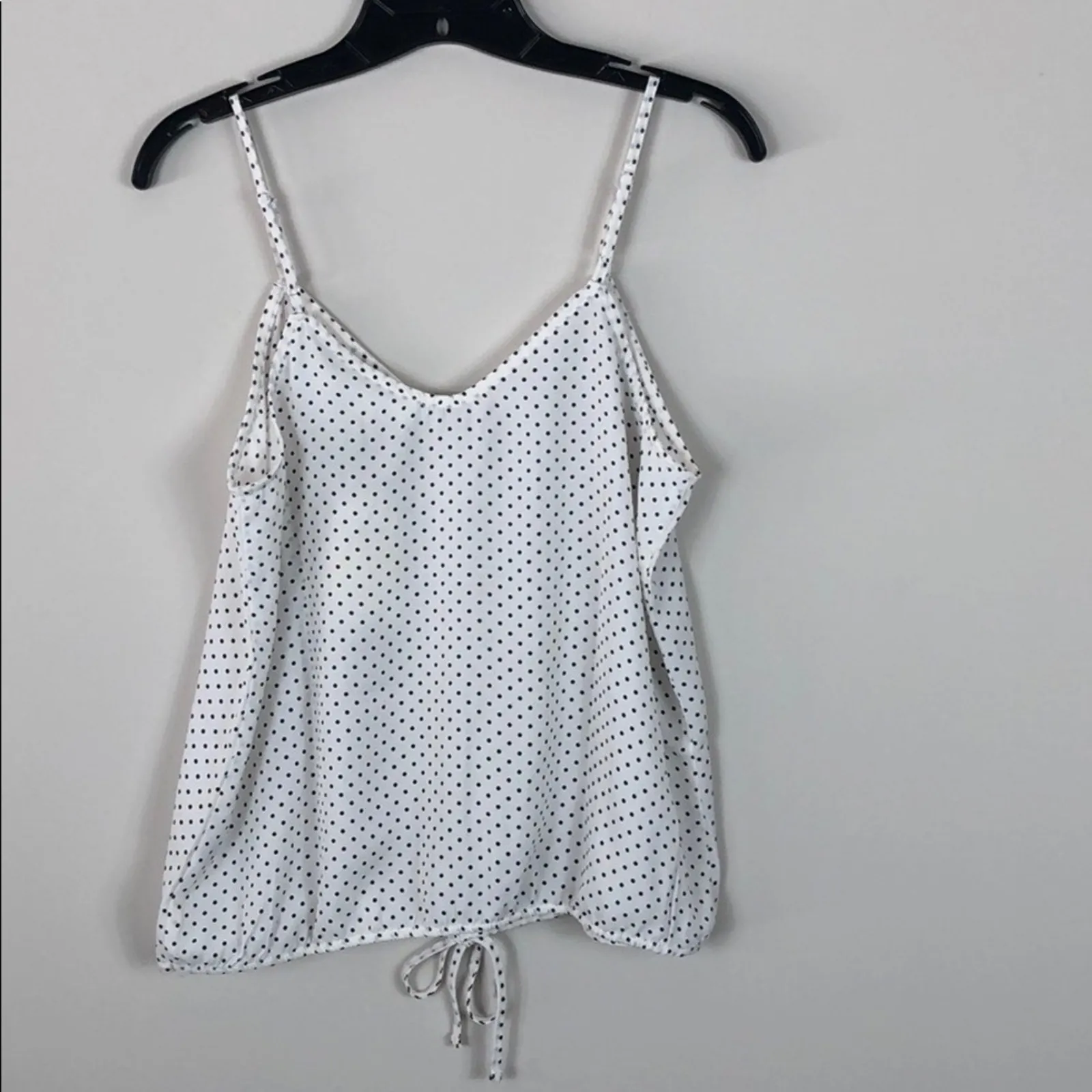 Hippie Rose Top Polka Dot V Neck Faux Button - Image 7