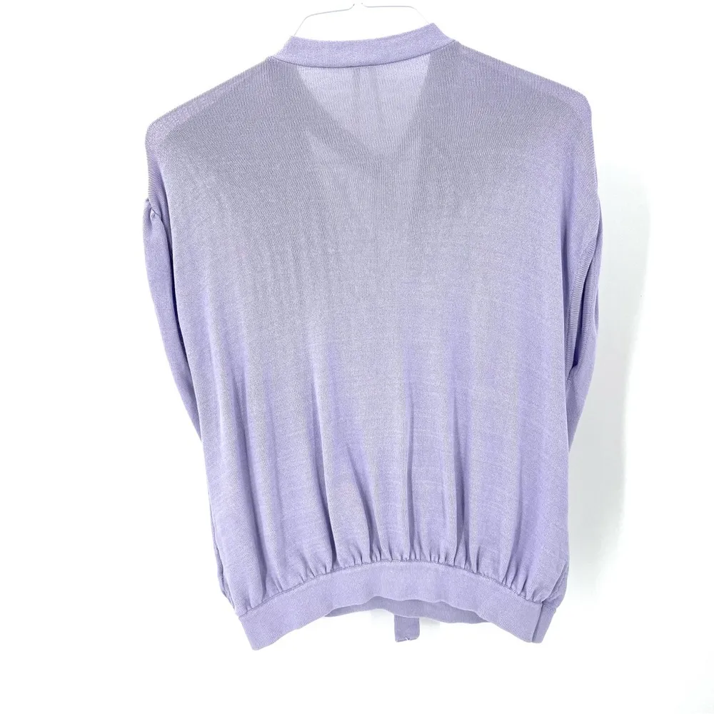 Anthropologie Rambuteau Surplice Lavender Purple Sleeveless Wrap Sweater Top - Image 5