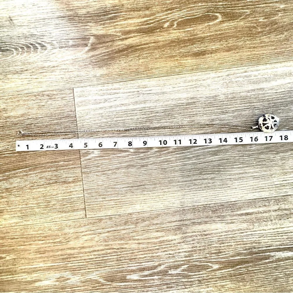 Silver tone long lava stone infuser pendant necklace - Image 7