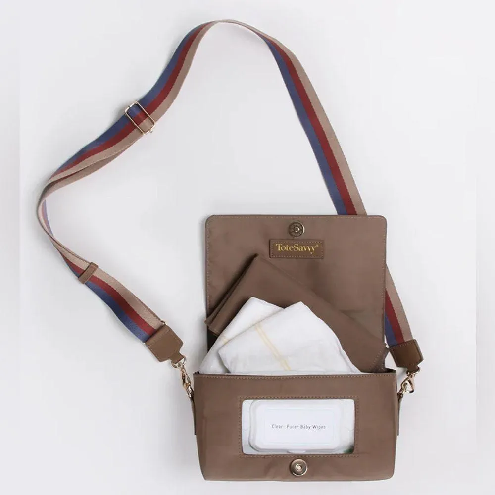 ToteSavvy Mini Diaper Bag Brown - Image 3