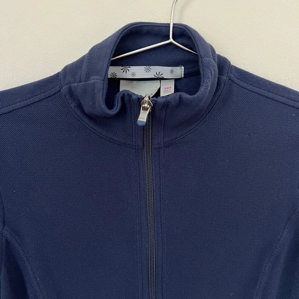 ATHLETA Womens SALUTATION JACKET Navy Blue Full Zip Size XXS - Image 5