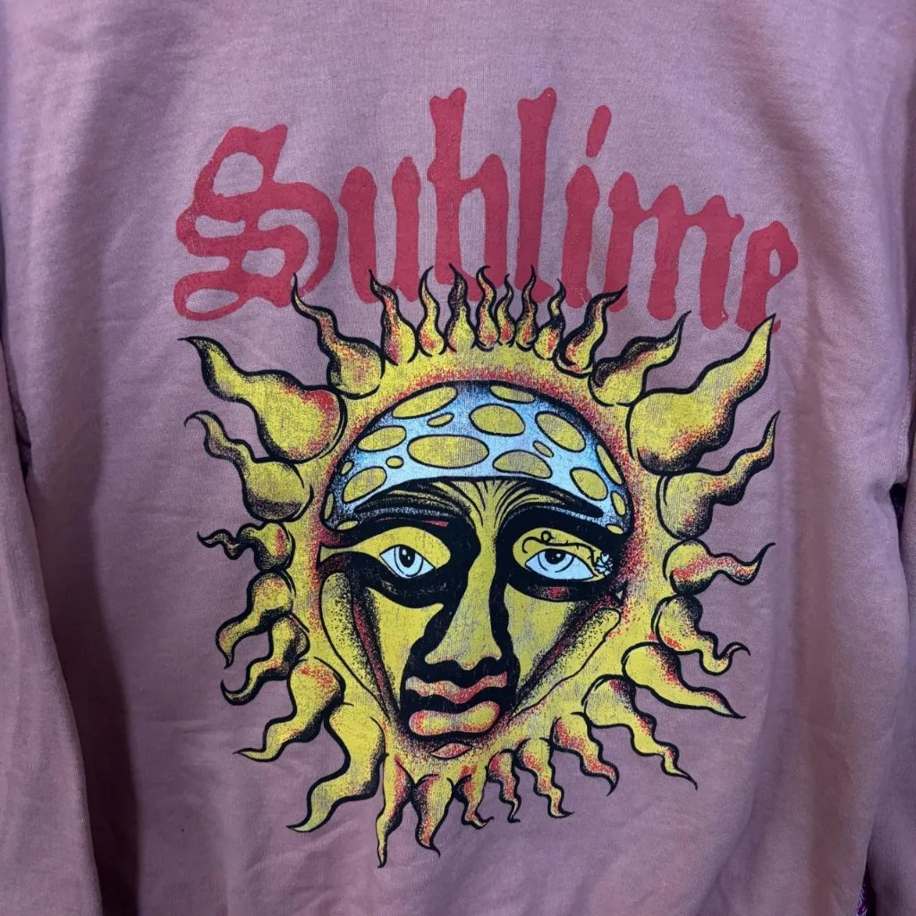 Sublime 40 oz to Freedom Sun Ska Band Oversized Crewneck Sweater Small - Image 2