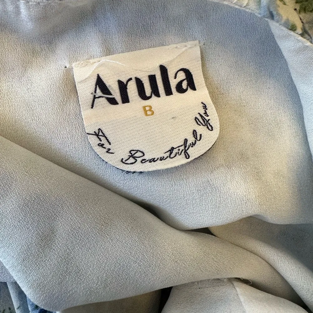 Arula B Short Sleeve Floral Blue Dress Bohemian Flowy Plus Size Altar’d State - Image 10