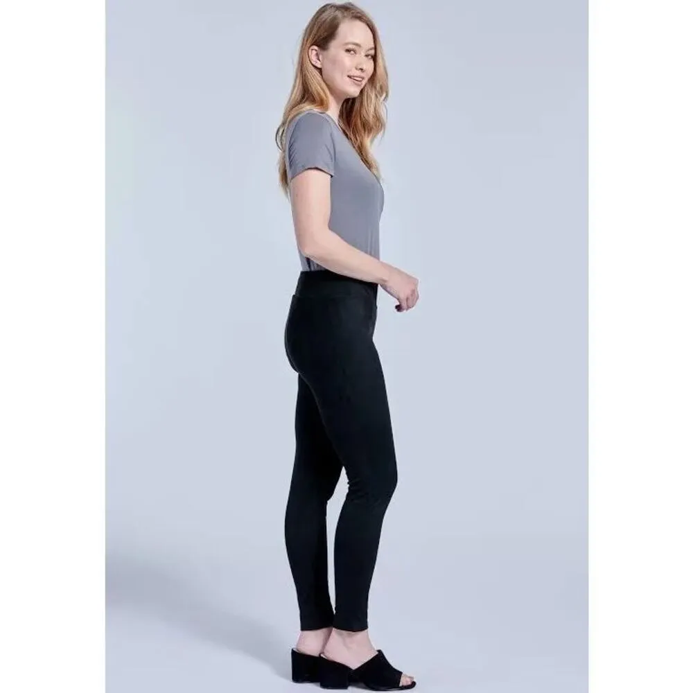 ✨Seven7 Women's Faux Suede High-Rise Pull-On Black Sz XL Leggings✨ - Image 2