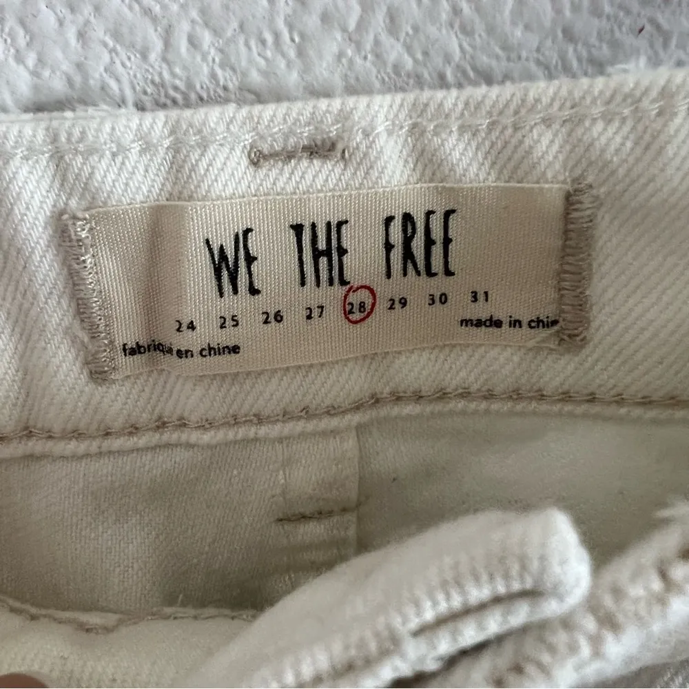 NWT Free People We the Free Patched Up Ivory Skirt Denim Neutral Boho 28 - Image 5