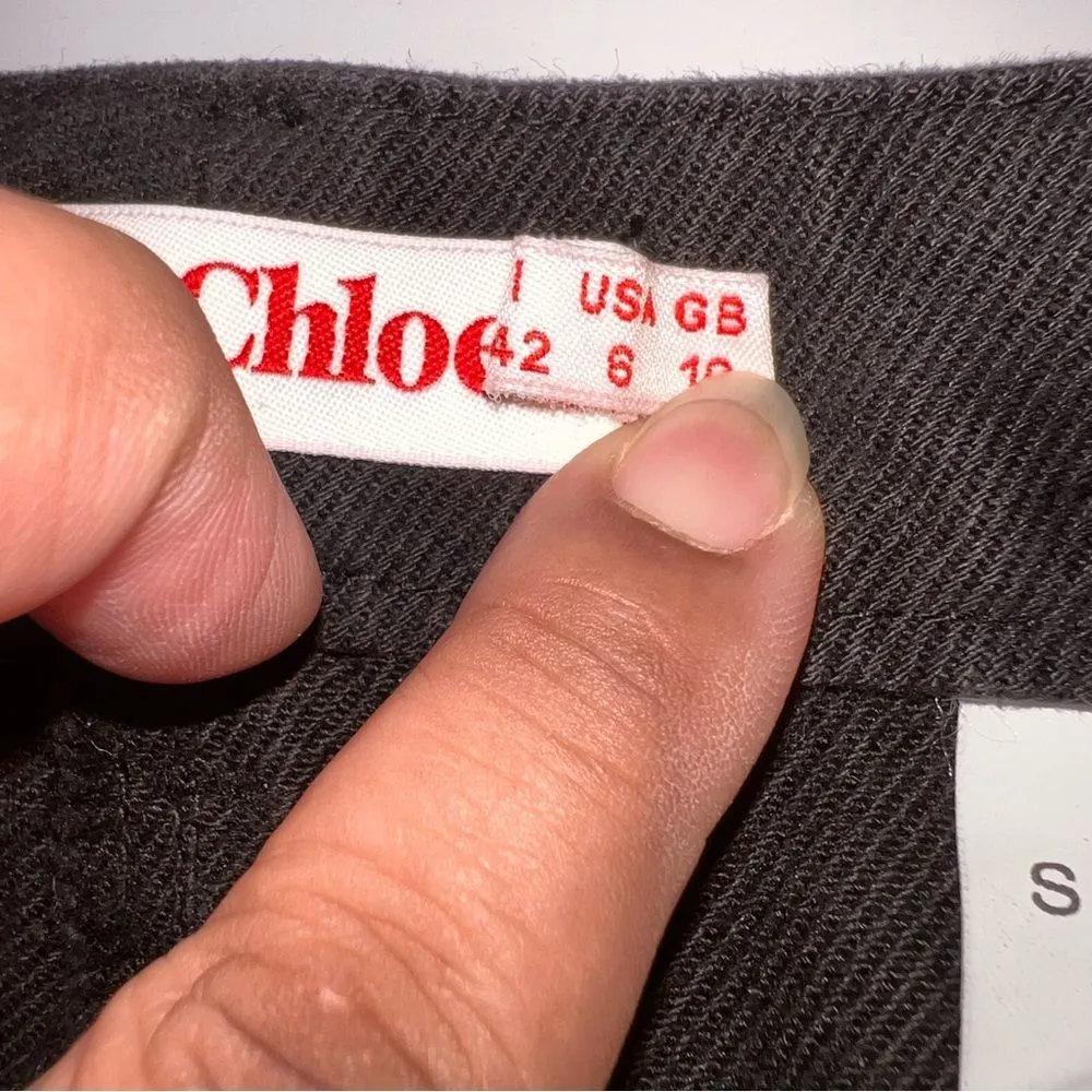 See by Chloe Women's High Rise 100% Cotton Black Denim Jeans w/Slim Legs Size 6 - Image 10