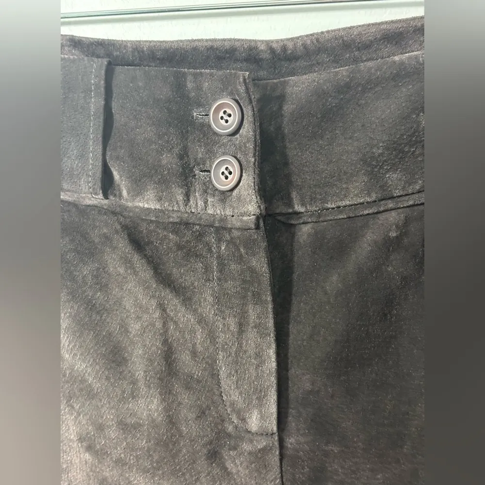 ETCETERA 💯 Suede Straight Leg Pants size 6. Business Career Chocolate Espresso - Image 3