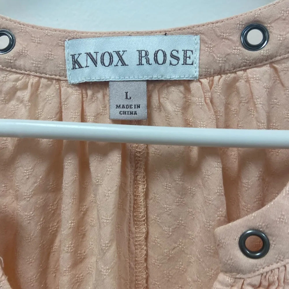 Knox Rose, pale pink tank top women’s size large w embroidery - Image 2