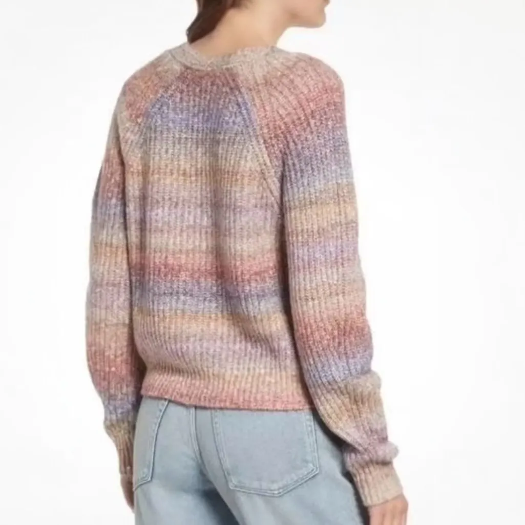Rails Josie Space Dye Cardigan Amethyst Multi Knit Button Front Size Small - Image 4