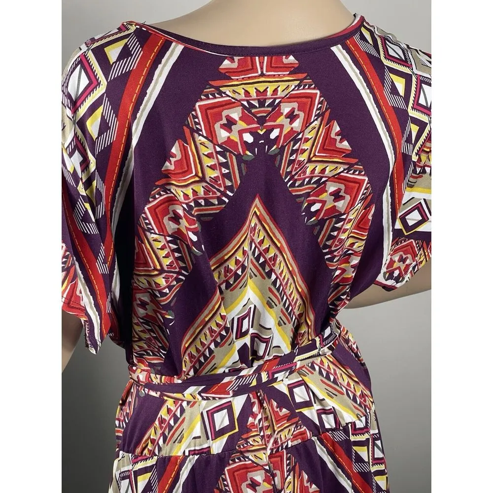 Ashley Stewart Colorful Striped Georgette Maxi Dress Women's Plus‎ 18/20 B-R - Image 3