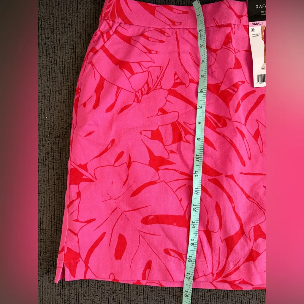 RAFAELLA Skort Women’s Size Small Floral Carmine Rose Pockets Stretch NWT - Image 8