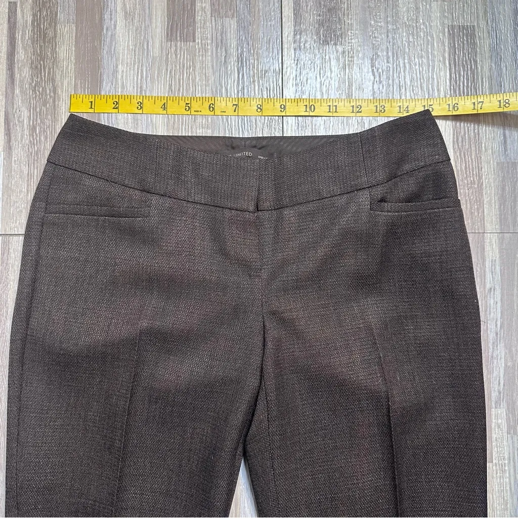The Limited Dark Brown "Drew Fit" Flare Pants Women's Size 4 - Image 3