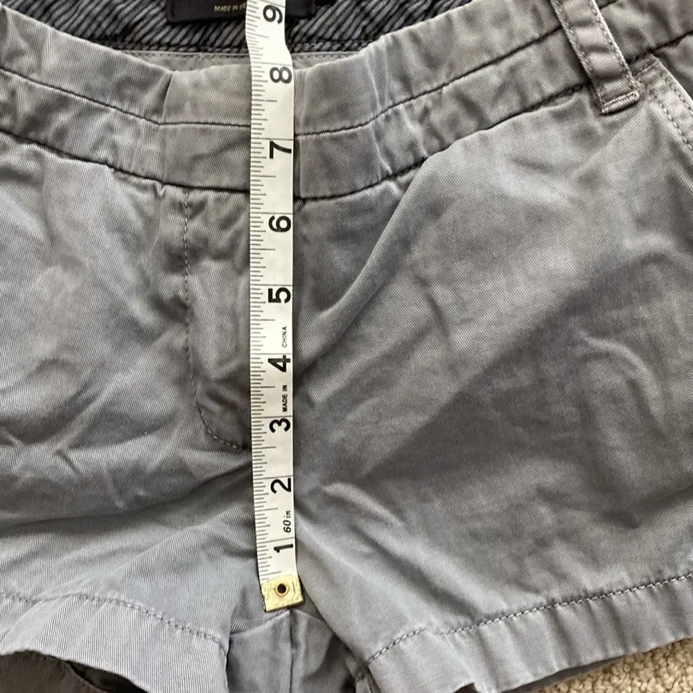 J. Crew Chino Shorts Size 4 Thick Fabric Preppy 100% Cotton Casual Grey EUC - Image 4