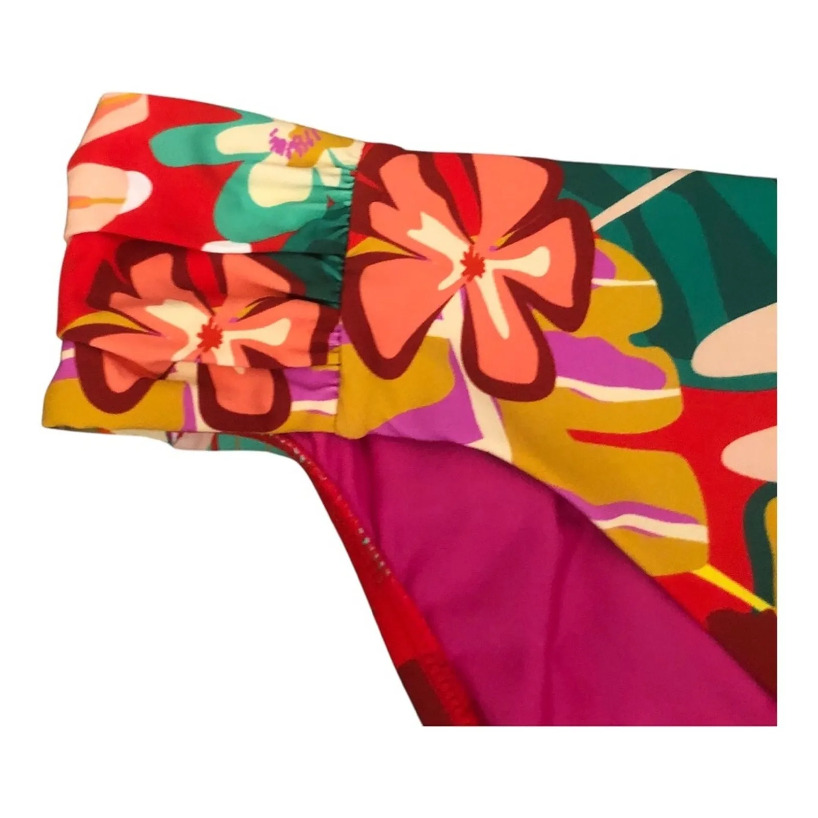 Antonio Melani NWT Classic Hipster Silhouette Red Floral Print Bikini Bottom XL - Image 3