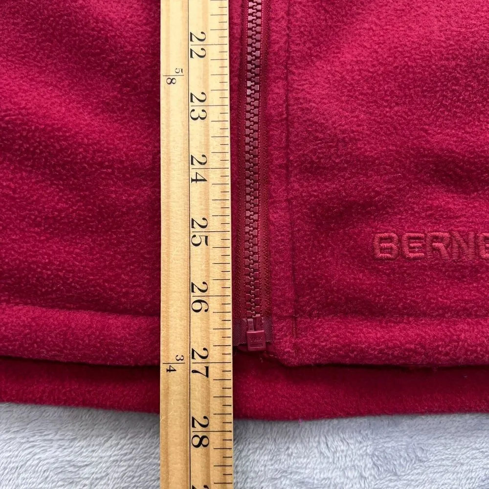 Berne Fleece Floral Quilted Full Zip Jacket Womens Large Pink Soft Cozy Outdoors - Image 11