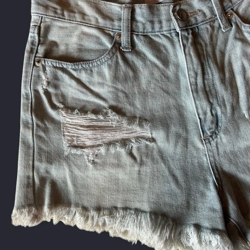 Boho-Chic Distressed Denim Cut-Offs – JustUSA (Size M) - Image 3