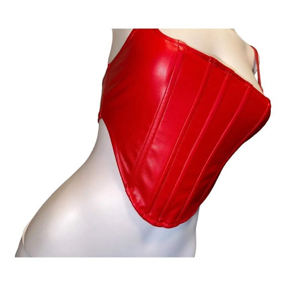 Sky To Moon Sexy red cropped corset size small​​​​ - Image 4