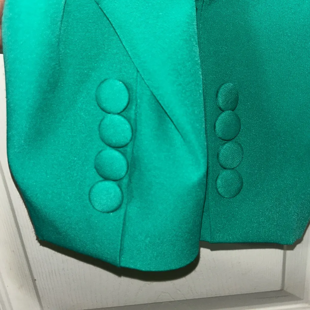 Dramee Green Cropped Blazer(Size 46) - Image 7
