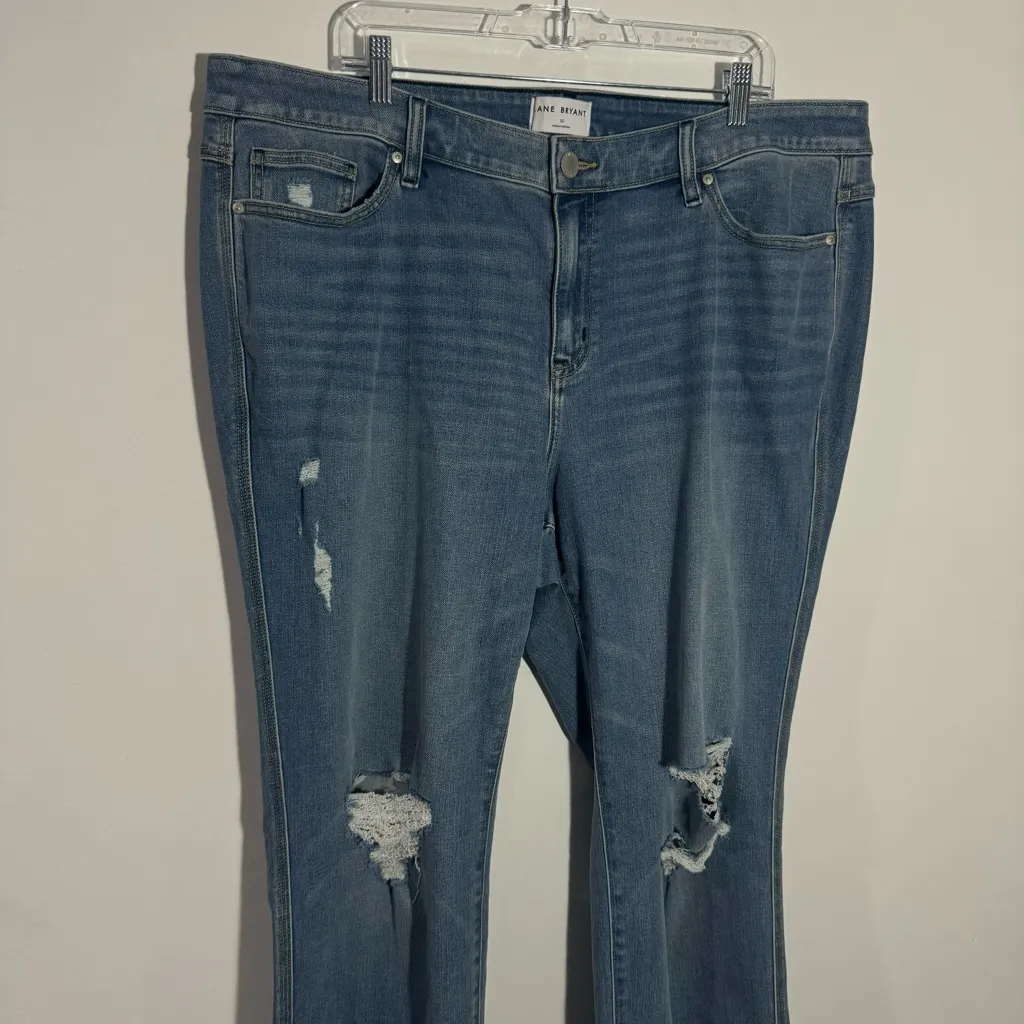 NEW‎ Lane Bryant Signature Fit Body Icon Mid Rise Straight Jean Ripped Size 22 - Image 3