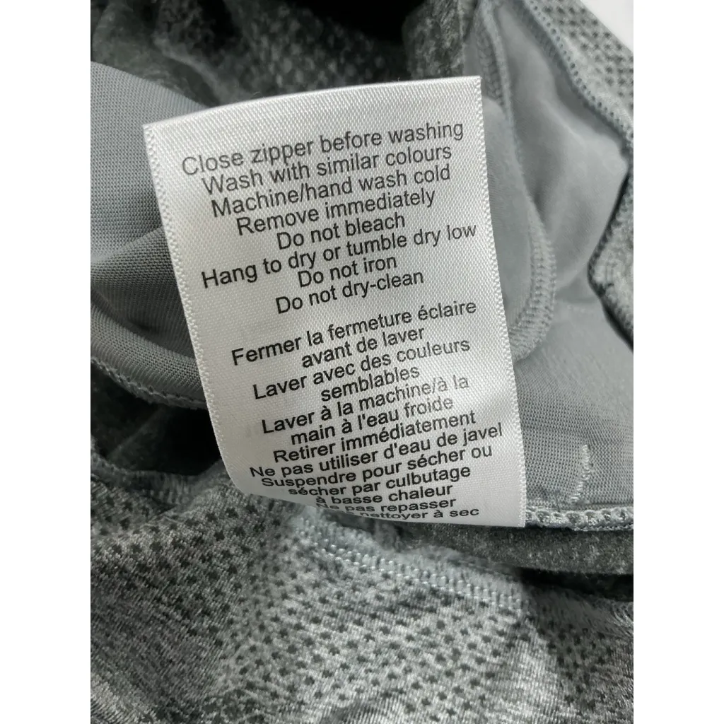 Womans Mondetta Long Sleeve Pullover Sweatshirt XL Gray Black Camo 1/4 Zip Slits - Image 6