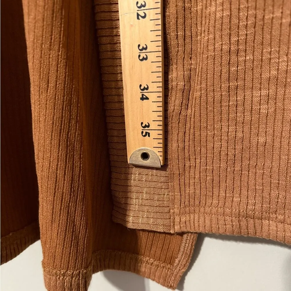 JODIFL size small short sleeve ribbed duster long cardigan pockets split sides - Image 3