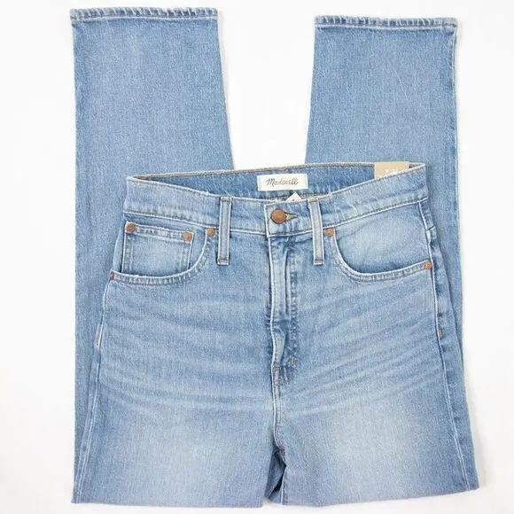 NEW Madewell Classic Straight Jeans in Meadowland Wash,27‎ - Image 8