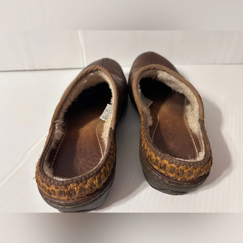 UGG S/N 5135 Kohala brown leather lined-sheepskin mule shoe women size 7 - Image 8