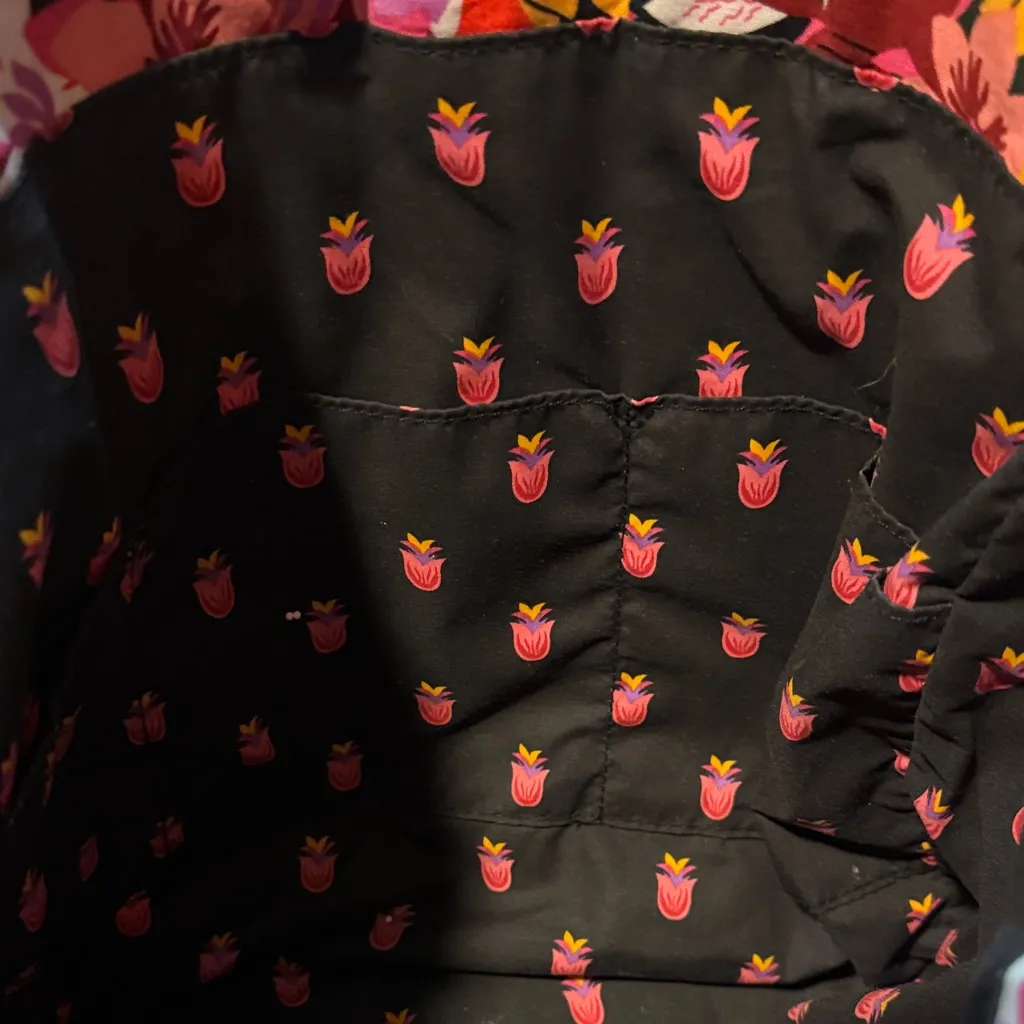 Vera Bradley Floral Tote Bag Red - Image 5