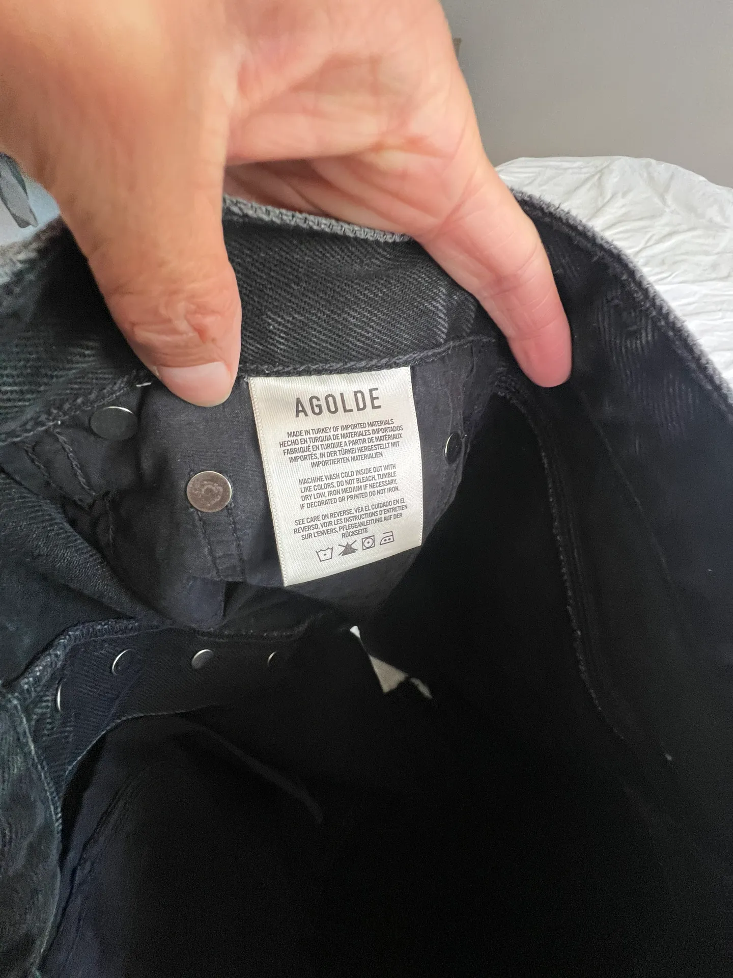 Quinn black denim distressed mini Jean skirt 28 - Image 9