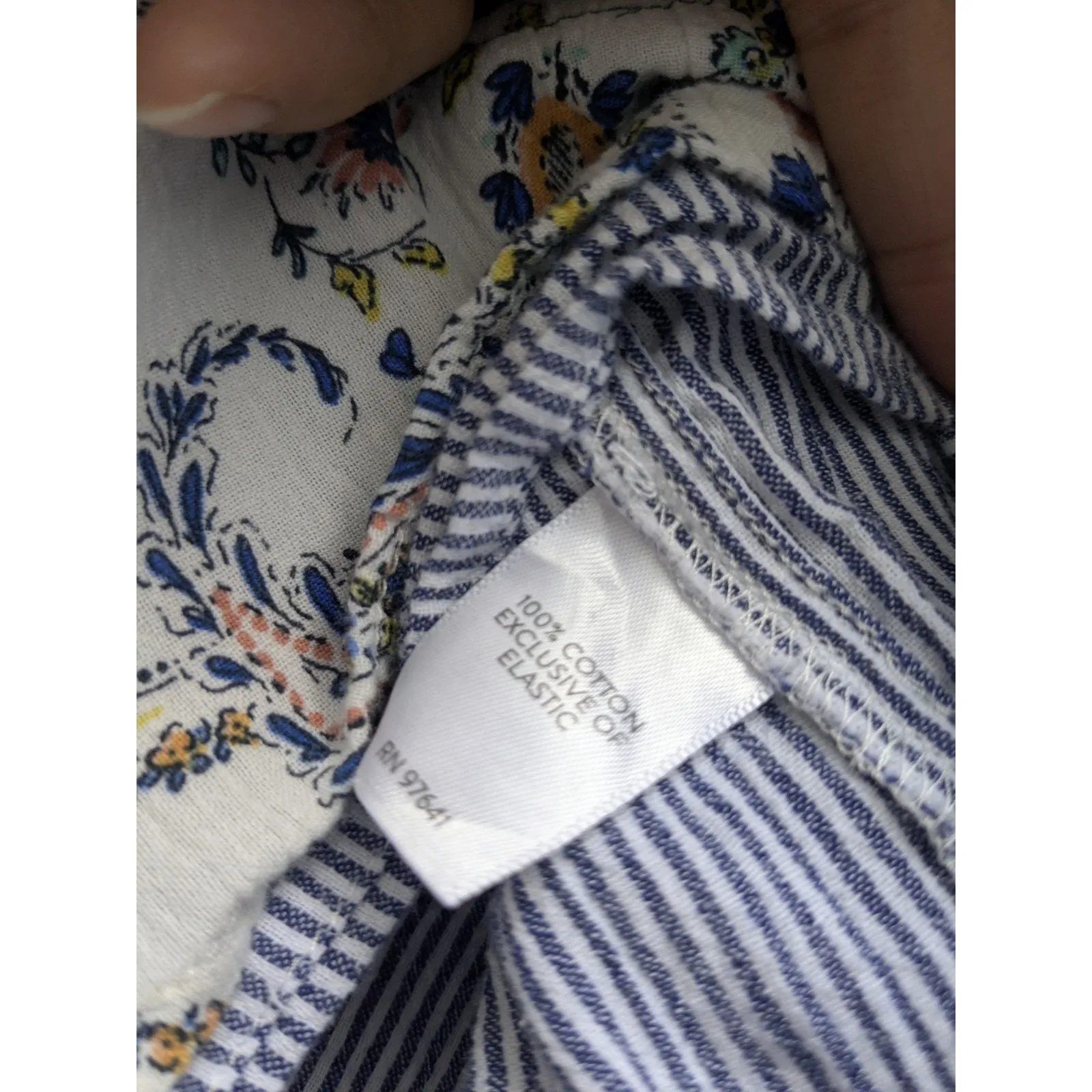 J Jill Women's Smocked Waist Layered Skirt Porcelain Paisley $79 Size Large White - Image 10