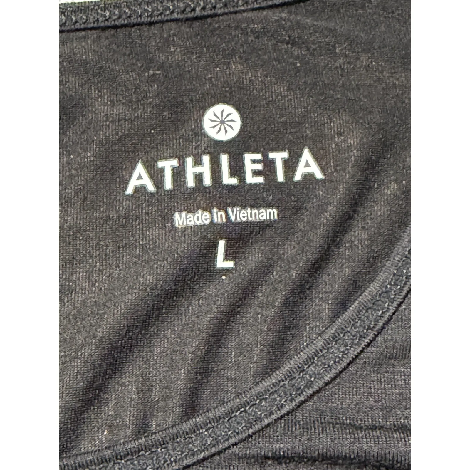 Athleta Womens Gray Mesh Inset Activewear T Shirt Size L - Image 4