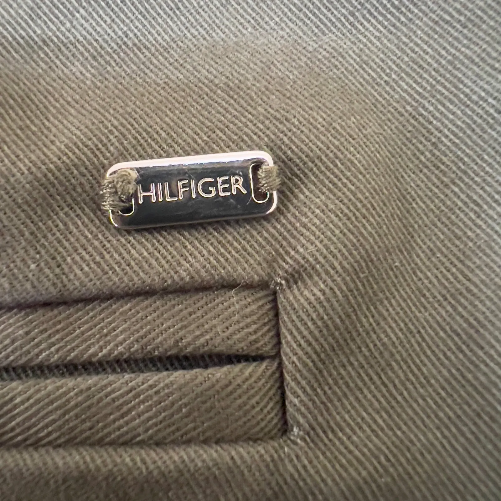 Tommy Hilfiger Women Size 4 Khaki Cotton Blend Pencil Skirt Knee Length - Image 5