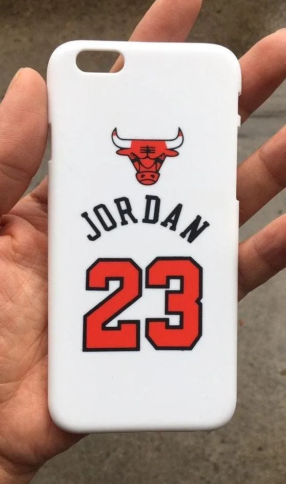 iPhone 6/6s Cute NBA Bulls Michael Jordan Case - White  - Image 4