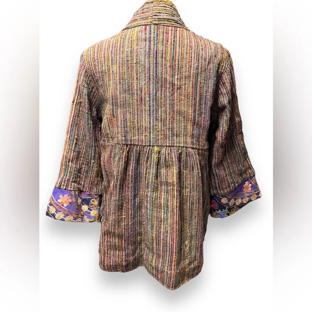 Soft Surroundings Embroidered Woven Jacket Women’s Size xs Boho Multicol… - Image 7