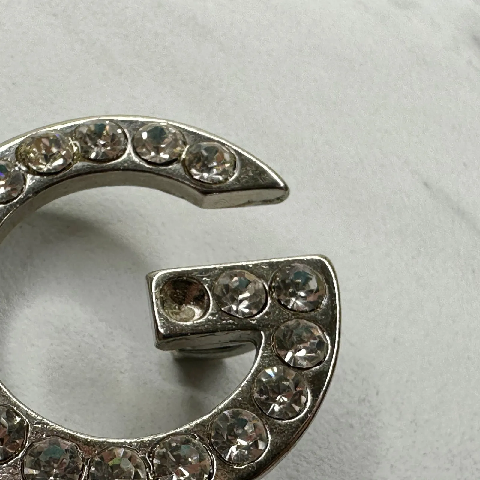 Womens Silver Tone Rhinestone Chain Link Belt Y2K Style Medium/Large (M/L) ✨ - Image 5