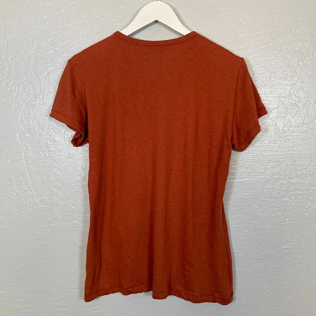 Dovetail Workwear Women L Orange Graphic Shirt Get Dirty Short Sleeve Stretch Size L - Image 4