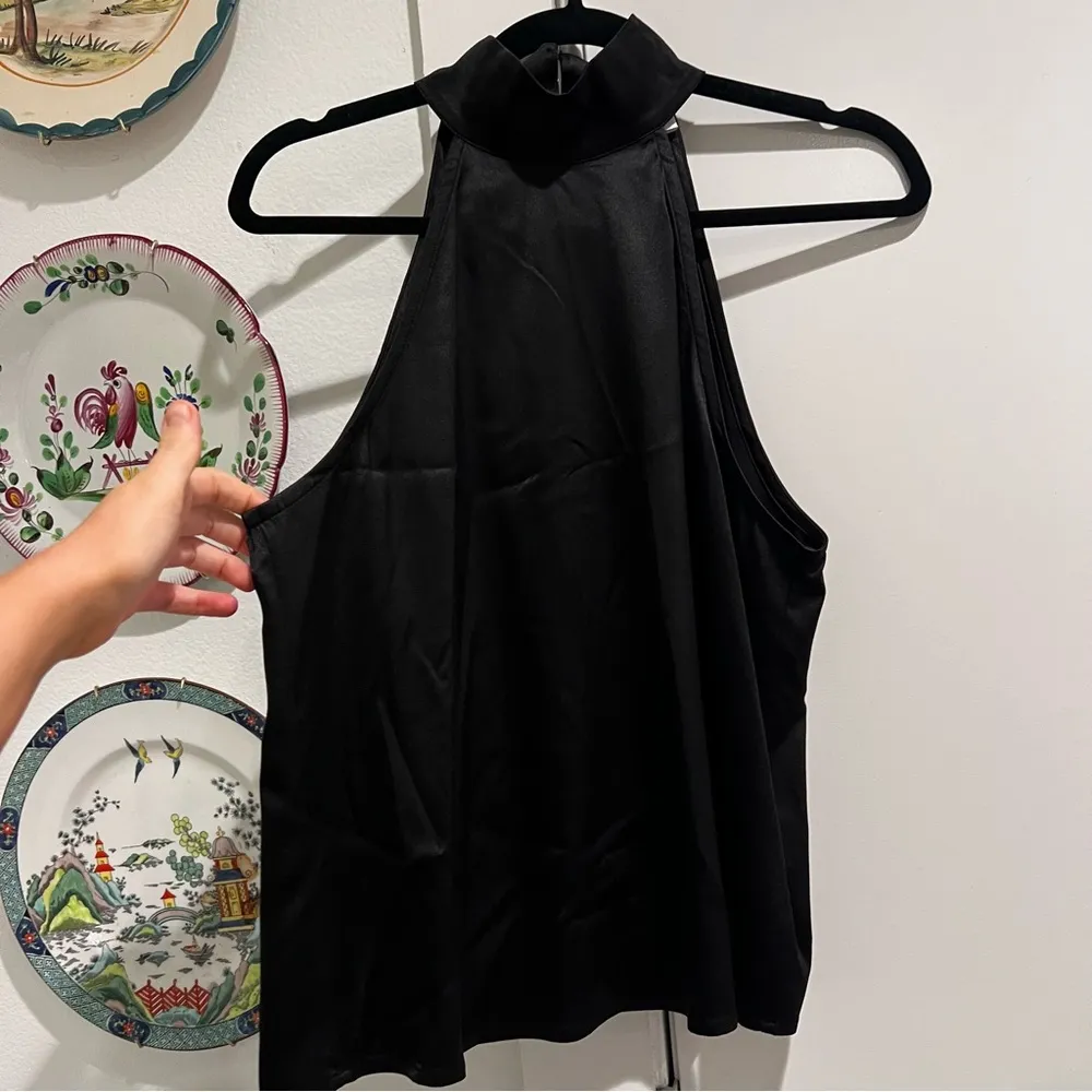 ANINE BING  Sylvia Top Silk in Black - Image 5