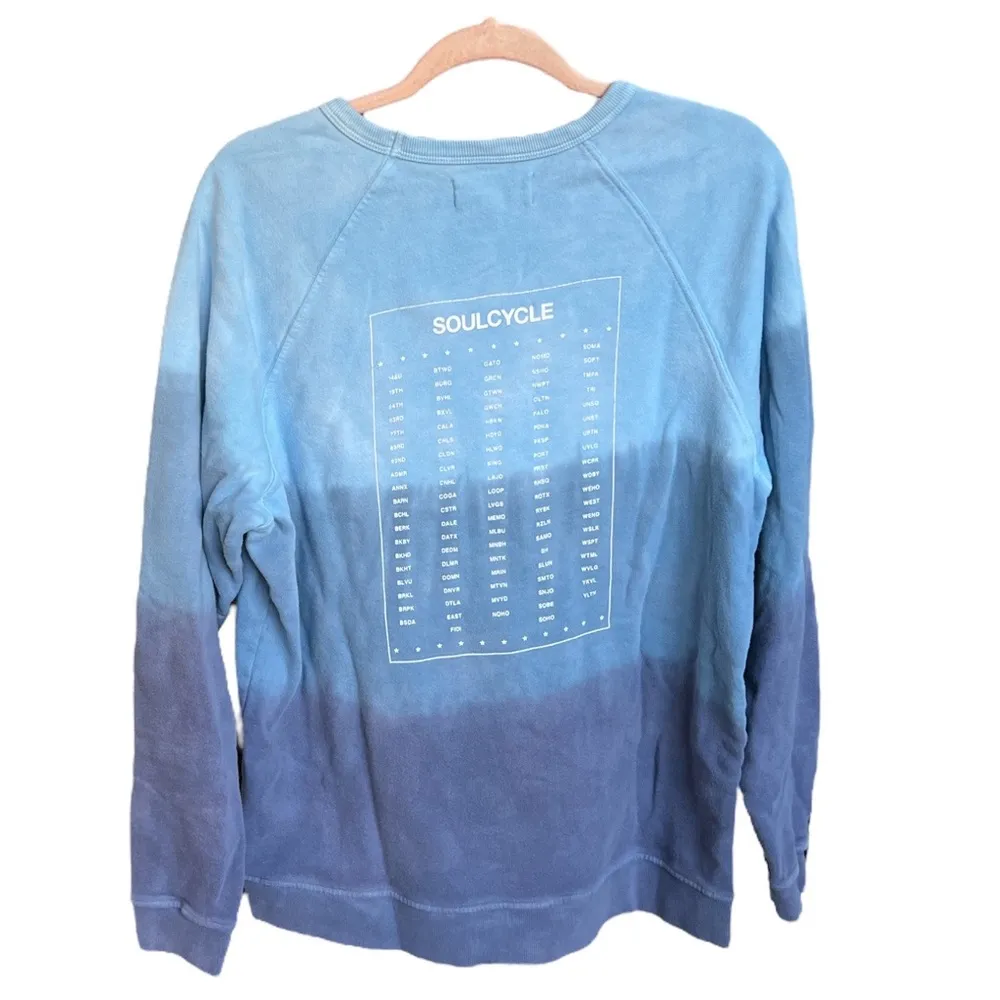 Soul by SoulCycle Dip Dye Tour Sweatshirt | Blue Ombré | XL - Image 4