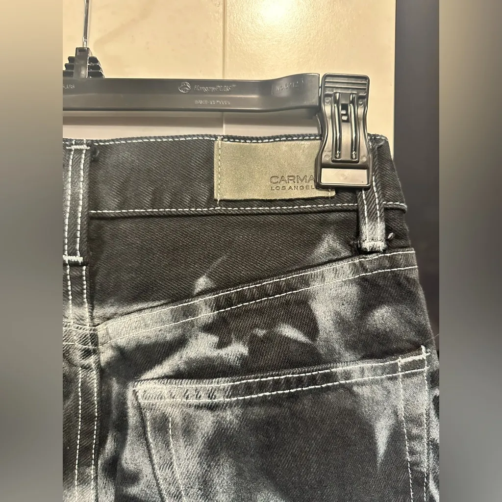 Carmar Premium Denim Black/White Tie Dye Jeans Black Size 25 - Image 7