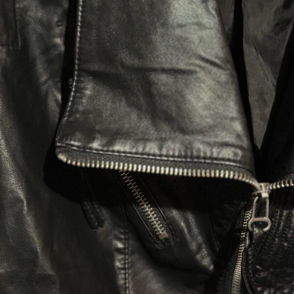 Lulus Vegan Leather Black Moto Style Jacket - Image 3