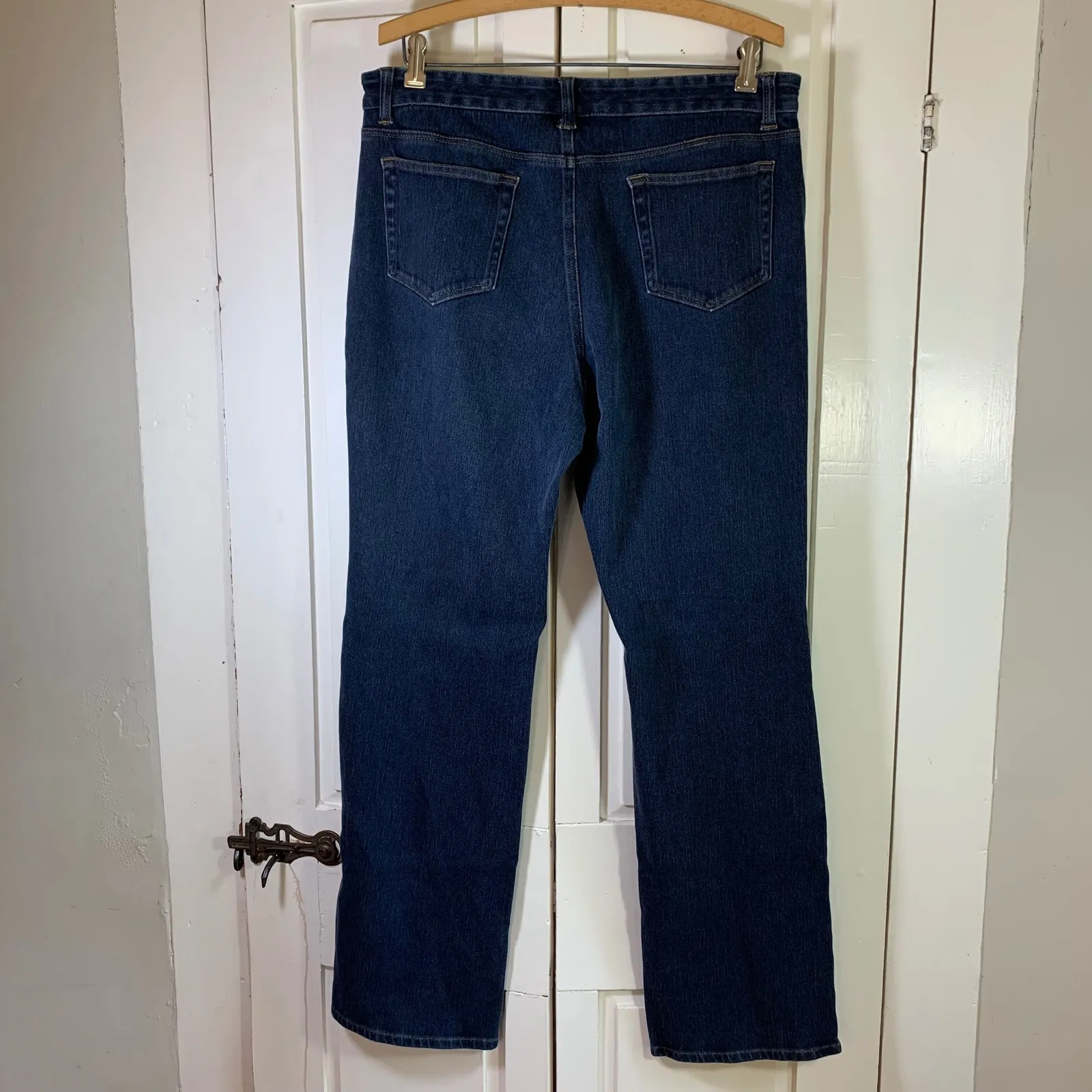 LL Bean Classic Fit Straight Leg Jeans Womens 14 Tall Basic Stretch Everyday Blue Size undefined - Image 2
