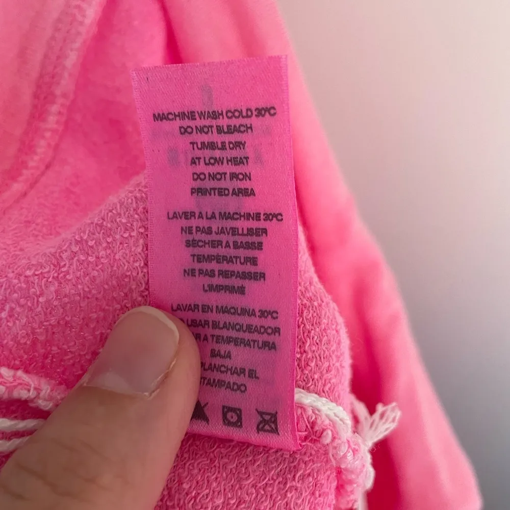 New SUNDRY Women's Stripes Sweatpants in Pigment Dyed Pink Neon size 3/L - Image 10