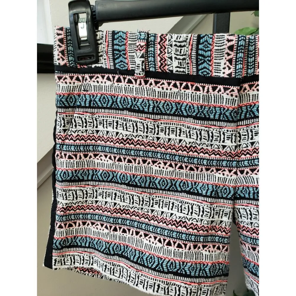 The Limited Tribal Print Women's Size OR Multicolor Cotton Blend Shorts - Image 7