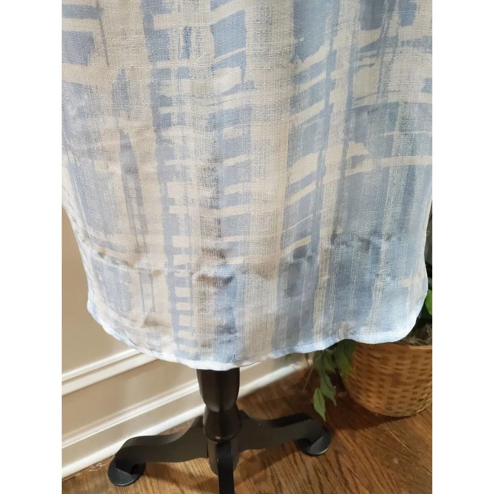 Three Eighty Two Women's Blue Polyester V-Neck Long Sleeve Knee Length Dress S - Image 14