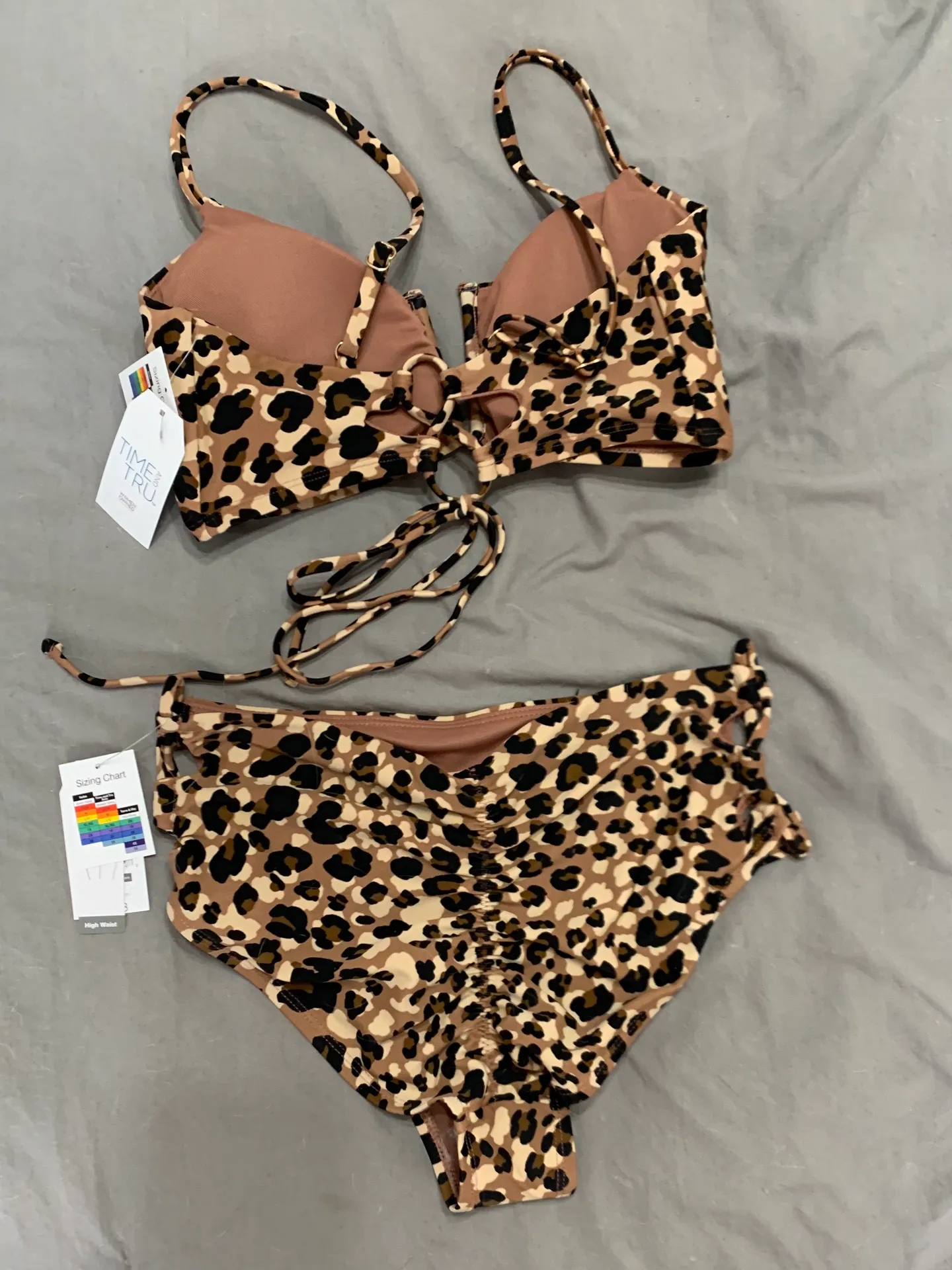Time & Tru Leopard Print Bikini - Image 2